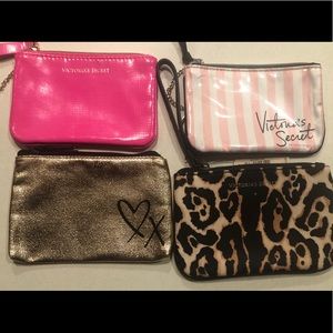 VS PINK GOLD BLACK LEOPARD COIN PURSE WRISTLET